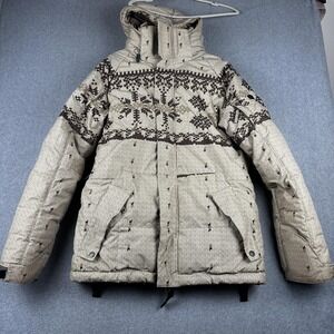 686 Jacket Mens Small Tan Brown Snowboard Ski Hooded Insulated Limited Edition